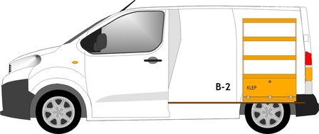 B2 Rechterzijde legbord stelling