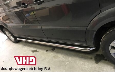 RVS Side-bar set Volkswagen Crafter L3  (&#039;17&gt;) FWD WB 3640, hoogglans 