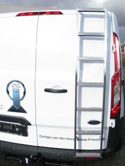 RVS Ladder Citroen Jumper (&#039;06&gt;), 180&deg; deur, H1, montage rechts op rechterdeur