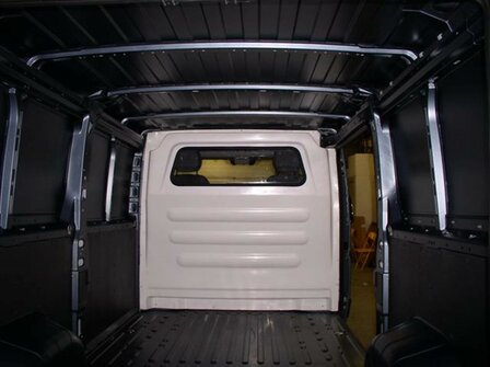 Polyester comfort tussenschot, grijs met ruit voor de Boxer, Ducato en Jumper (2006&gt;)