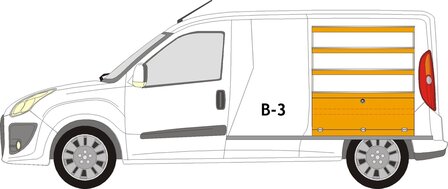 B3 Rechterzijde legbord stelling