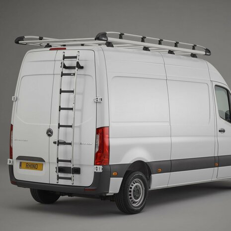 Rhino Aluminium deurladder grijs of zwart  Sprinter L1H1 / L2H1 vanaf 2017