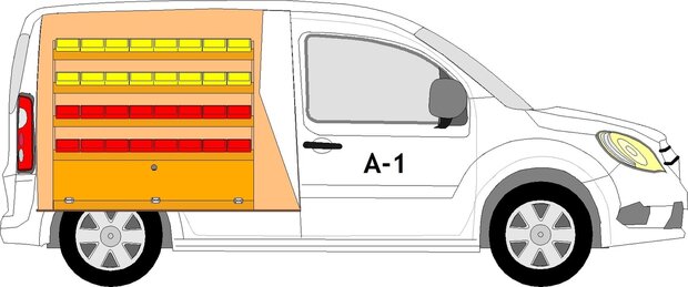 A1 Linkerzijde bakken stelling